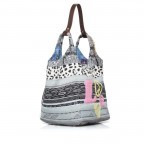 Beuteltasche Cheyenne Canvas Love 116-5002 Ikat Leo Blue, Farbe: bunt, Marke: Anokhi, Abmessungen in cm: 30x25x27, Bild 2 von 4