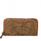 Geldbörse Canvas CP0132-TVVLTC2 Cognac Druck Schwarz, Farbe: cognac, Marke: Campomaggi, Abmessungen in cm: 20x11.5x3, Bild 1 von 3
