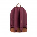 Rucksack Heritage Volumen 19 Liter Windsor Wine Tan Synthetic, Farbe: rot/weinrot, Marke: Herschel, EAN: 0828432082513, Abmessungen in cm: 31x45x12, Bild 3 von 5