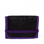 Geldbeutel Purple Hibiscus, Farbe: schwarz, flieder/lila, Marke: Satch, EAN: 4057081025800, Abmessungen in cm: 13x8.5x2, Bild 1 von 4