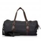 Reisetasche Hamilton Schwarz, Farbe: schwarz, braun, Marke: Leonhard Heyden, Abmessungen in cm: 50x25x25, Bild 4 von 4