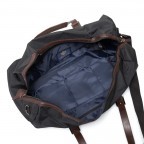Reisetasche Hamilton Schwarz, Farbe: schwarz, braun, Marke: Leonhard Heyden, Abmessungen in cm: 50x25x25, Bild 3 von 4