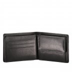 Geldbörse Elegance Schwarz, Farbe: schwarz, Marke: Hausfelder Manufaktur, EAN: 4039584250125, Abmessungen in cm: 11x8.5x1.5, Bild 4 von 5