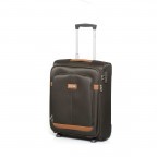 Koffer Caphir Upright 55 mit zwei Rollen Oliv Cognac, Farbe: grün/oliv, Marke: Samsonite, Abmessungen in cm: 40x55x20, Bild 2 von 7