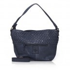 Beuteltasche Soft-Weaving Helena B3.5044 Midnight Navy, Farbe: blau/petrol, Marke: Harbour 2nd, Abmessungen in cm: 40x27x16, Bild 2 von 3