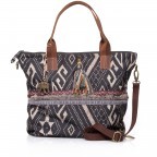 Shopper Dushin Mongolian Dream, Farbe: anthrazit, beige, Marke: Anokhi, Abmessungen in cm: 38x40x16, Bild 1 von 4