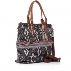 Shopper Dushin Mongolian Dream, Farbe: anthrazit, beige, Marke: Anokhi, Abmessungen in cm: 38x40x16, Bild 2 von 4