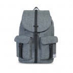 Rucksack Dawson Volumen 20,5 Liter Raven Crosshatch Black Rubber, Farbe: grau, Marke: Herschel, EAN: 0828432082711, Abmessungen in cm: 33x40x15, Bild 1 von 4