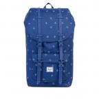 Rucksack Little America Rubber Straps Volumen 23 Liter Focus Twilight Blue Rubber, Farbe: blau/petrol, Marke: Herschel, EAN: 0828432122882, Abmessungen in cm: 28x50x17, Bild 1 von 4