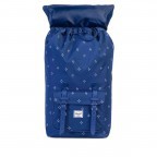 Rucksack Little America Rubber Straps Volumen 23 Liter Focus Twilight Blue Rubber, Farbe: blau/petrol, Marke: Herschel, EAN: 0828432122882, Abmessungen in cm: 28x50x17, Bild 3 von 4