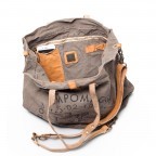 Tasche Canvas C1226ML-TEVL-2393 Oliv, Farbe: taupe/khaki, Marke: Campomaggi, Abmessungen in cm: 40x40x16, Bild 3 von 4