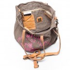 Tasche Canvas C1226ML-TEVL-3197 Khaki Druck Pink, Farbe: taupe/khaki, Marke: Campomaggi, Abmessungen in cm: 40x40x16, Bild 3 von 4