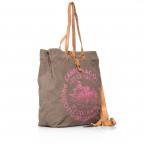 Tasche Canvas C1226ML-TEVL-3197 Khaki Druck Pink, Farbe: taupe/khaki, Marke: Campomaggi, Abmessungen in cm: 40x40x16, Bild 2 von 4