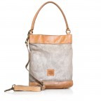 Beuteltasche Fiore di Loto Leder Perla, Farbe: beige, Marke: Campomaggi, Abmessungen in cm: 27x32x13, Bild 4 von 4