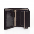 Geldbörse Tinta Schwarz, Farbe: schwarz, Marke: Hausfelder Manufaktur, Abmessungen in cm: 13x10.5x2, Bild 3 von 6