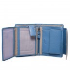 Geldbörse Tinta Jeansblau, Farbe: blau/petrol, Marke: Hausfelder Manufaktur, Abmessungen in cm: 13x10.5x2, Bild 4 von 6
