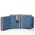 Geldbörse Tinta Jeansblau, Farbe: blau/petrol, Marke: Hausfelder Manufaktur, Abmessungen in cm: 13x10.5x2, Bild 5 von 6