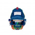 Schulranzen Sunny Set 4-teilig Dino, Farbe: blau/petrol, grün/oliv, orange, Marke: Scout, Abmessungen in cm: 30x39x20, Bild 5 von 9