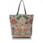 Shopper Cheyenne Canvas Metallic 117-5201 Oriental Peacock, Farbe: grün/oliv, Marke: Anokhi, Abmessungen in cm: 38x36x18, Bild 1 von 5