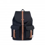 Rucksack Dawson Volumen 20,5 Liter Black Tan Synthetic Leather, Farbe: schwarz, Marke: Herschel, EAN: 0828432082667, Abmessungen in cm: 33x40x15, Bild 1 von 4