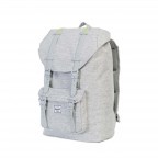 Rucksack Little America Medium Rubber Straps Volumen 14 Liter Light Grey Crosshatch Grey, Farbe: grau, Marke: Herschel, EAN: 0828432127818, Abmessungen in cm: 28x43x12, Bild 2 von 4