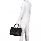 Handtasche Stassie Girlfriend Black, Farbe: schwarz, Marke: Guess, Abmessungen in cm: 31x22x14, Bild 6 von 6