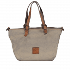 Handtasche Canvas Druck Schwarz, Farbe: beige, Marke: Campomaggi, Abmessungen in cm: 24x22x12, Bild 5 von 6