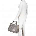 Handtasche Valente 317-7265 Silver, Farbe: metallic, Marke: Anokhi, Abmessungen in cm: 32x25x15, Bild 3 von 5