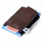 Geldbörse Push 2.0 Mini Black Chocolate, Farbe: braun, Marke: Space Wallet, Abmessungen in cm: 6.5x6x2, Bild 1 von 3