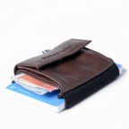 Geldbörse Push 2.0 Mini Black Chocolate, Farbe: braun, Marke: Space Wallet, Abmessungen in cm: 6.5x6x2, Bild 2 von 3
