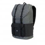 Rucksack Little America Aspect Volumen 23 Liter Raven Crosshatch Black Rubber, Farbe: grau, Marke: Herschel, EAN: 0828432134953, Abmessungen in cm: 28x50x17, Bild 2 von 4