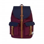 Rucksack Dawson Volumen 20,5 Liter Univers Windsor Wine Peacoat, Farbe: rot/weinrot, Marke: Herschel, EAN: 0828432137039, Abmessungen in cm: 33x40x15, Bild 1 von 4