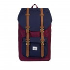 Rucksack Little America Volumen 23 Liter Univers Windsor Wine Peacoat, Farbe: rot/weinrot, Marke: Herschel, EAN: 0828432137459, Abmessungen in cm: 28x50x17, Bild 1 von 4