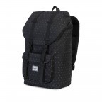 Rucksack Little America Rubber Straps Volumen 23 Liter Black Gridlock, Farbe: schwarz, Marke: Herschel, EAN: 0828432137473, Abmessungen in cm: 28x50x17, Bild 2 von 4