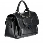 Handtasche Saffiano-Optik Schwarz, Farbe: schwarz, Marke: Replay, Abmessungen in cm: 26x19x14, Bild 2 von 6