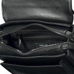 Handtasche Saffiano-Optik Schwarz, Farbe: schwarz, Marke: Replay, Abmessungen in cm: 26x19x14, Bild 4 von 6