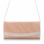 Clutch mit Strass Beige, Farbe: beige, Marke: Hausfelder Manufaktur, Abmessungen in cm: 26x12x7, Bild 1 von 5