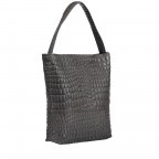 Beuteltasche Tribeca Croco Rock Grey Metallic, Farbe: grau, Marke: Liebeskind Berlin, Abmessungen in cm: 38x38x8, Bild 2 von 5