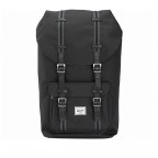 Rucksack Little America Offset Collection Set 2-teilig inkl. Kulturtasche Volumen 25 Liter Black, Farbe: schwarz, Marke: Herschel, Abmessungen in cm: 50x28.5x18, Bild 1 von 6