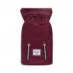 Rucksack Retreat Rubber Straps Volumen 18 Liter Windsor Wine Veggie Tan, Farbe: rot/weinrot, Marke: Herschel, EAN: 0828432146635, Abmessungen in cm: 34x46x12, Bild 3 von 5