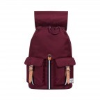 Rucksack Dawson Offset Größe 20,5 Liter Windsor Wine Veggie Tan, Farbe: rot/weinrot, Marke: Herschel, EAN: 0828432146598, Abmessungen in cm: 33x40x15, Bild 3 von 4