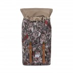Rucksack Little America Volumen 23 Liter Brindle Parlour Tan, Farbe: grün/oliv, Marke: Herschel, EAN: 0828432147656, Abmessungen in cm: 28x50x17, Bild 3 von 5