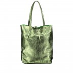 Shopper Athena Grün Metallic, Farbe: grün/oliv, metallic, Marke: Hausfelder Manufaktur, Abmessungen in cm: 28x38x14, Bild 1 von 5