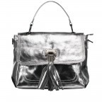 Handtasche Athena Grau Metallic, Farbe: grau, metallic, Marke: Hausfelder Manufaktur, Abmessungen in cm: 28x22x11, Bild 1 von 6