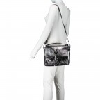 Handtasche Athena Grau Metallic, Farbe: grau, metallic, Marke: Hausfelder Manufaktur, Abmessungen in cm: 28x22x11, Bild 3 von 6