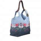 Beutel Baccara Flower Ombre Multi, Farbe: blau/petrol, Marke: Anokhi, EAN: 4251131540385, Abmessungen in cm: 33x27x16, Bild 2 von 5