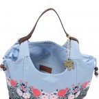 Beutel Baccara Flower Ombre Multi, Farbe: blau/petrol, Marke: Anokhi, EAN: 4251131540385, Abmessungen in cm: 33x27x16, Bild 4 von 5