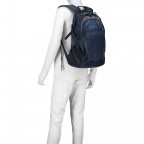 Rucksack Basics Petrol Grau, Farbe: blau/petrol, Marke: Travelite, Abmessungen in cm: 28x46.5x12.5, Bild 2 von 5