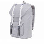 Rucksack Little America Rubber Straps Volumen 23 Liter Light Grey Crosshatch White, Farbe: grau, Marke: Herschel, EAN: 0828432171828, Abmessungen in cm: 28x50x17, Bild 2 von 4