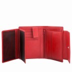 Geldbörse Rot, Farbe: rot/weinrot, Marke: Loubs, Abmessungen in cm: 12.5x10.5x2.5, Bild 3 von 3